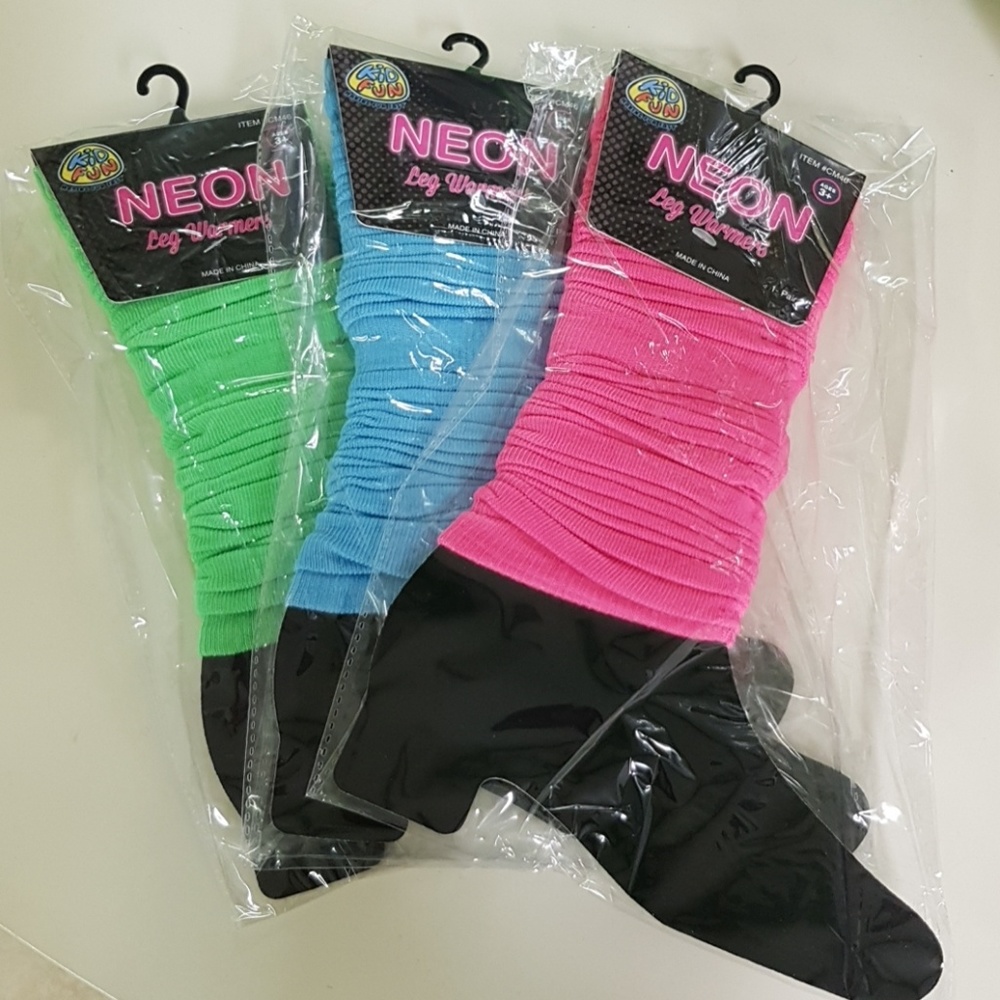 Neon Leg Warmers - 3 pair